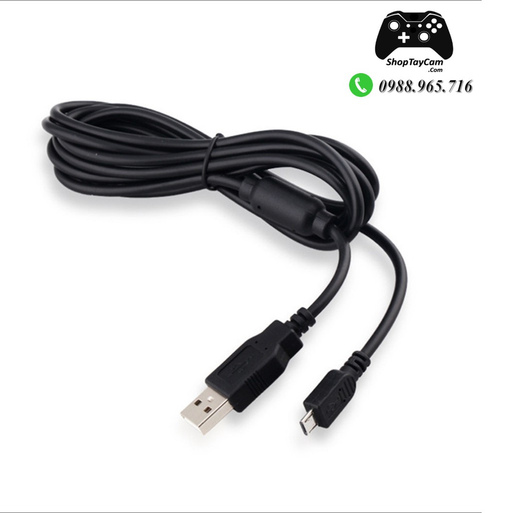 Cáp Cable Sạc USB Tay Cầm PS4 Dualshock 4 / Xbox One / Xbox One S / Hàng Xịn Kết Nối PC Laptop Dài 2M | TOP BÁN CHẠY