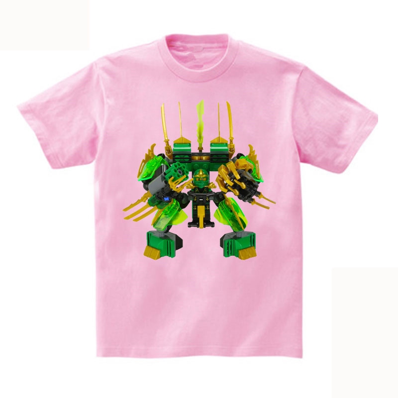 Hoạt Hình Áo Thun Cotton In Hình Lego Ninjago Thời Trang Mùa Hè Cho Bé