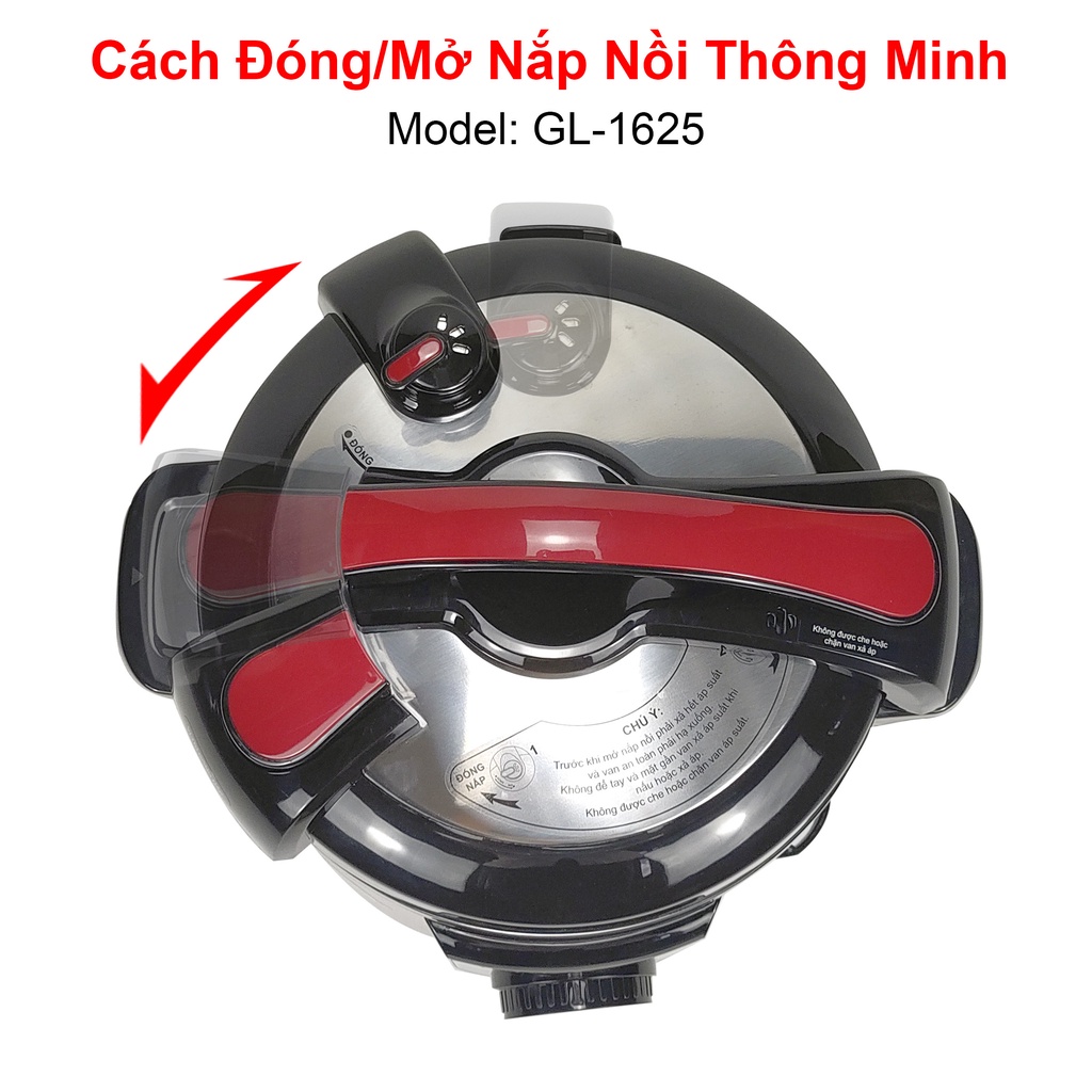 Nồi Áp Suất Đa Năng Gali Gl-1625 1000w 6 Lít Cao Cấp Nhập Khẩu Hàng Chính Hãng Tem CR