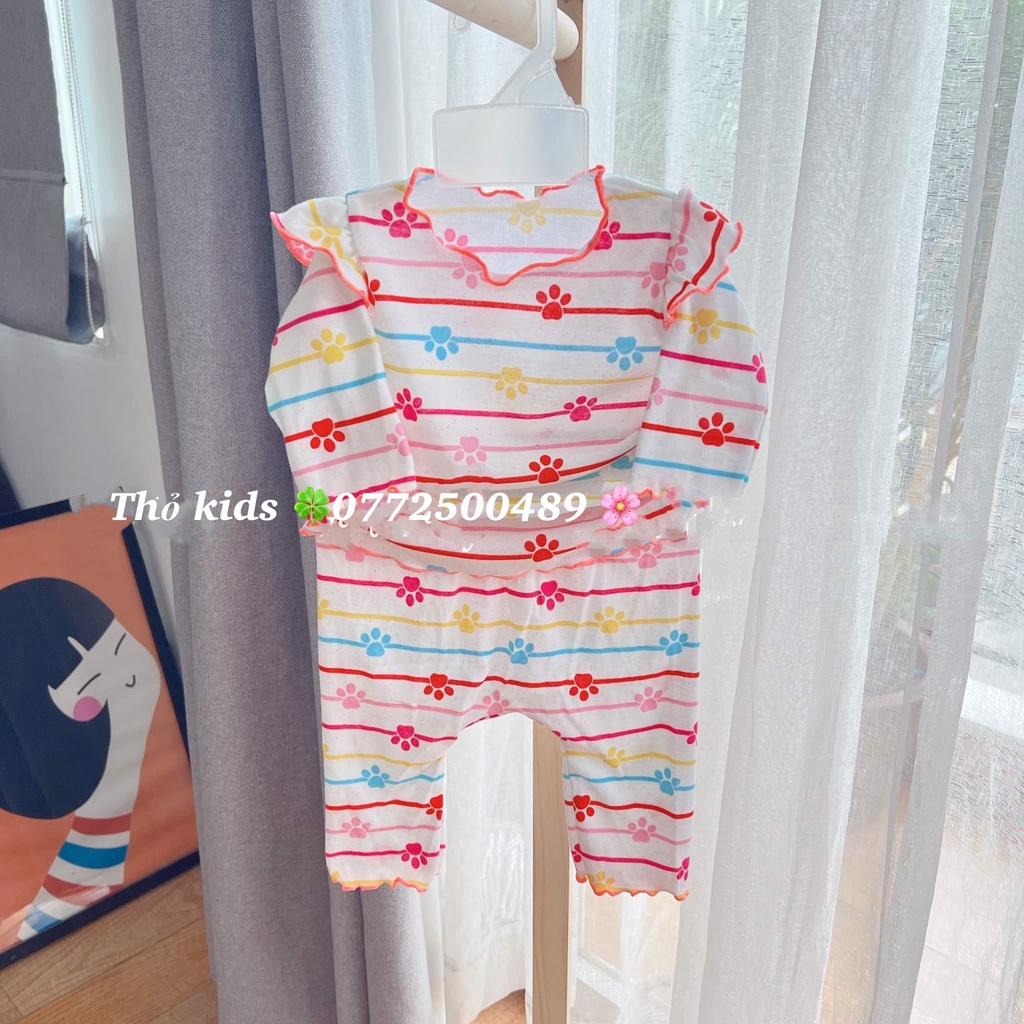 (chọn mẫu) Bộ thun mát dài tay bé gái 4-11kg