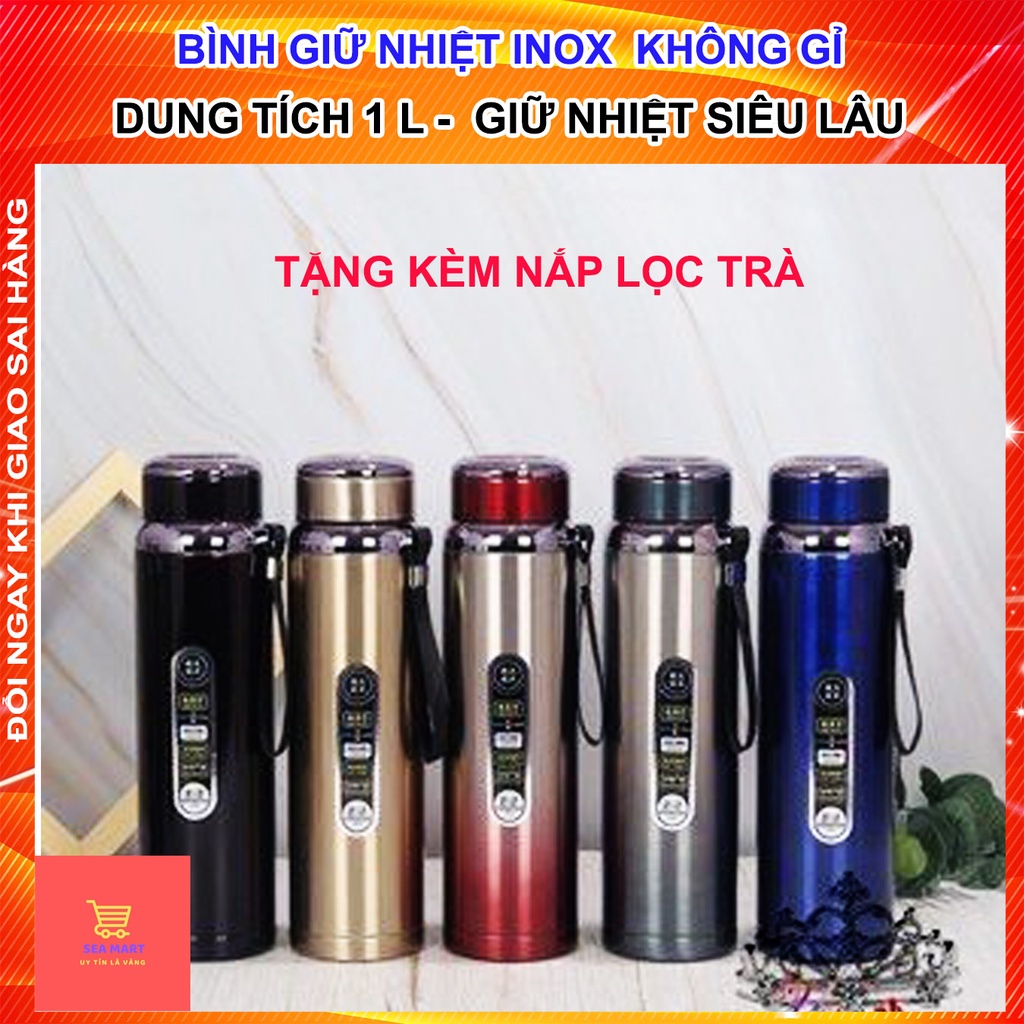 Bình giữ nhiệt inox cao cấp 4 lớp có nắp lọc trà lõi thép chống gỉ an toàn tuyệt đối- SEA SHOP9X