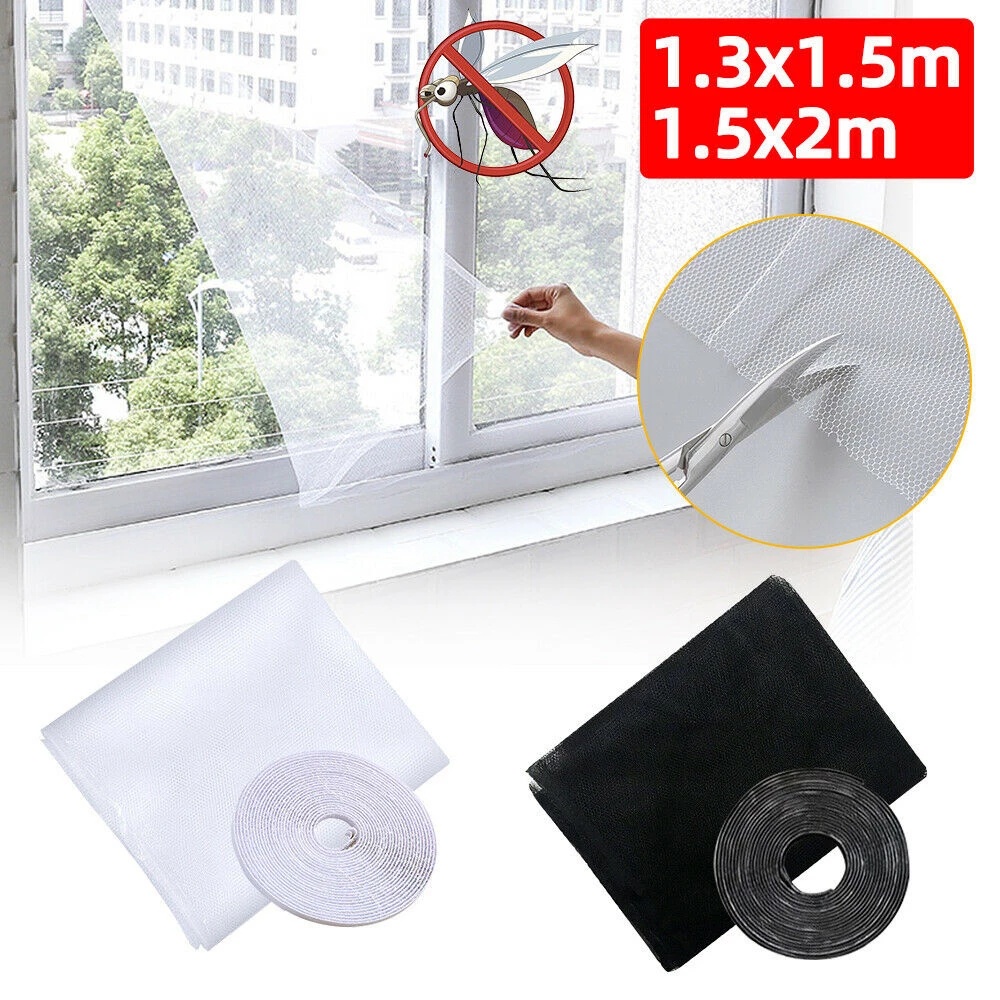 Tấm Lưới Dán Cửa Sổ Chống Muỗi/Côn Trùng Trong Nhà Có Thể Tháo Rời