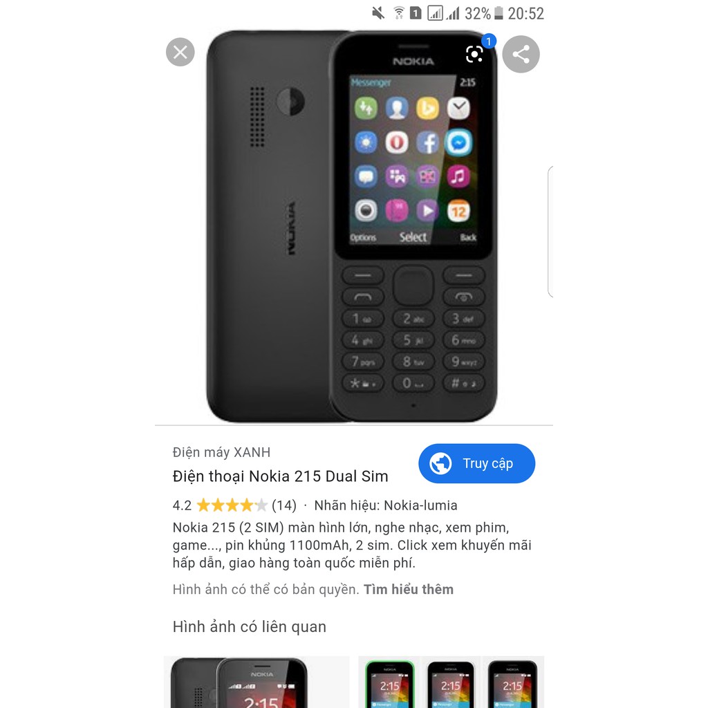 Nokia N215, hàng chính hãng công ty cũ