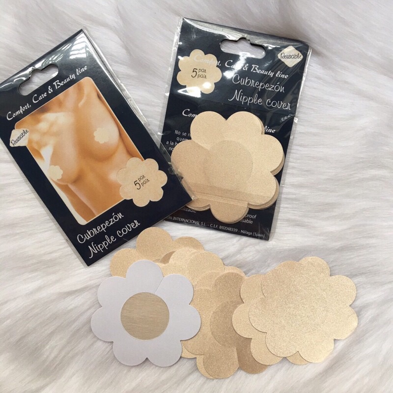 Set 10 Miếng dán ngực- miếng dán nhũ hoa hoa mai - Miếng dán ti giấy, ren, vải lụa ( nhiều mẫu) loại đẹp