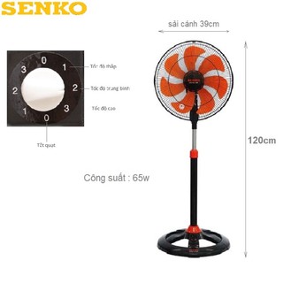 Quạt đứng cao Senko DTS1607 7 cánh
