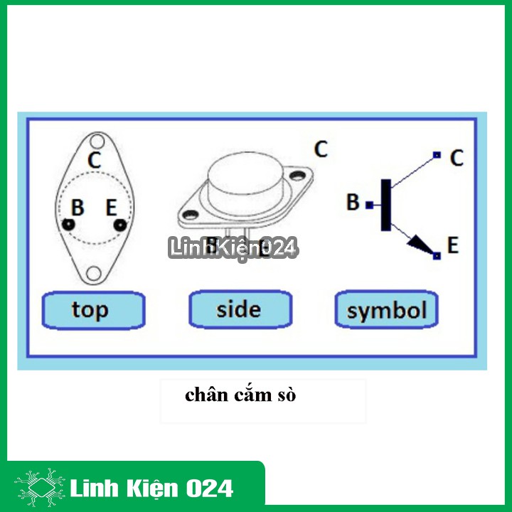 Bộ 10 Con Sò Sắt 2N3055 TO-3 Malaysia ( ZIN )