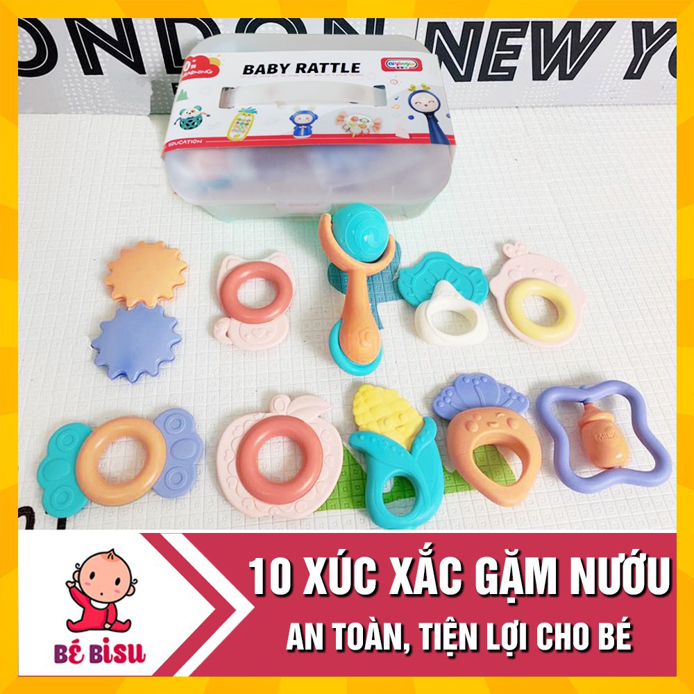 Bộ 10 Xúc xắc gặm nướu BabyRattle an toàn cho bé