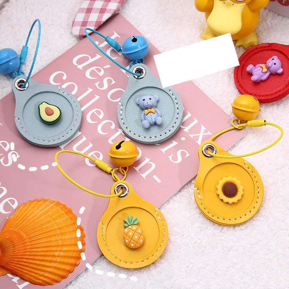 SOMEDAYZL Bao Da PU Đựng Thẻ Truy Cập Họa Tiết Hoạt Hình Giọt Nước Kèm Móc Khóa Tiện Dụng
