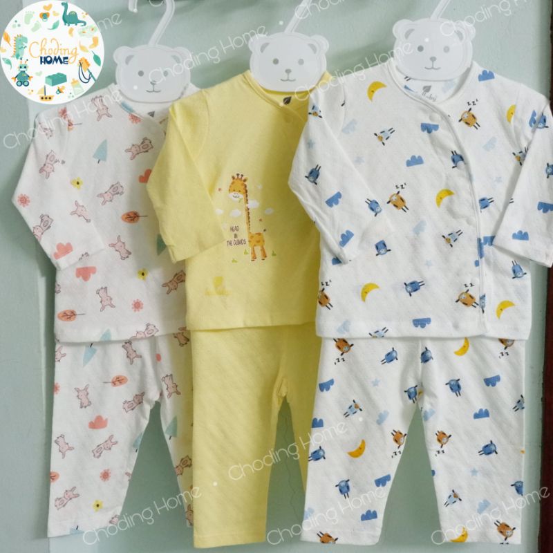 Bộ Sơ Sinh Cài Chéo Cotton Vân Thoáng Lullaby L1 • 1-3M, 3-6M • Choding Home