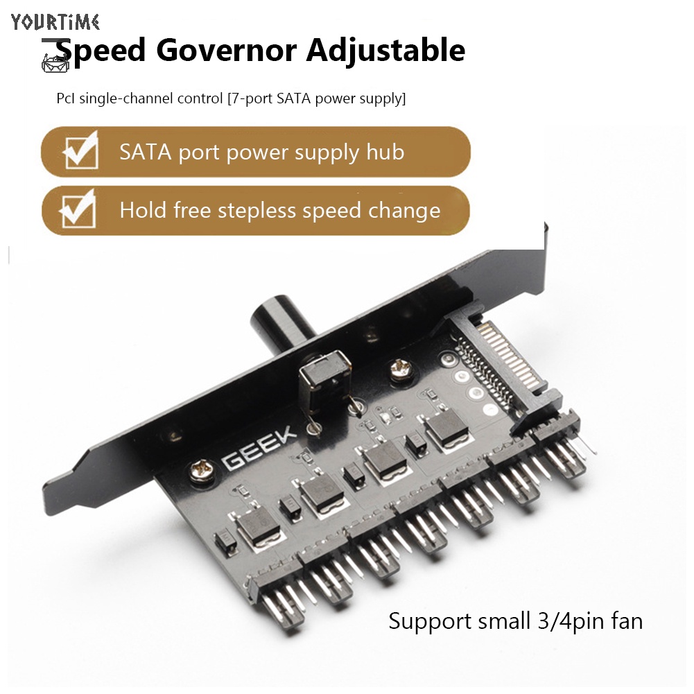 Bộ chia quạt tản nhiệt HUB 1 sang 7 12V 4 Pin 3 Pin