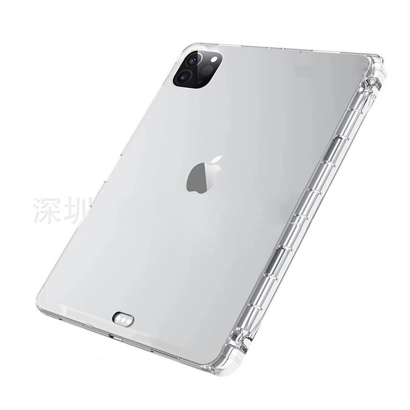 Silicone Ốp Máy Tính Bảng Silicon Có Ngăn Đựng Bút Cho Ipad Pro 11 2021 A2459 A2031 Pro 12.9 2021 A2379 A2461 Pro 11 12.9 2018 2020
