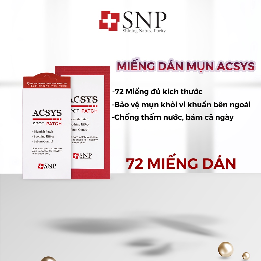 Hộp Dán Mụn SNP Acsys 72 Miếng Dán-M110