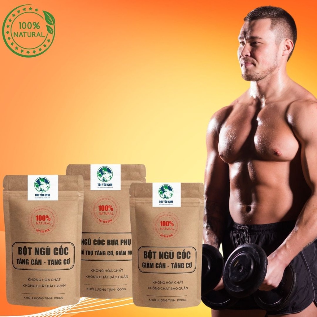 1kg Bột Đậu Ngũ Cốc Tập Gym Yoga (Có ĐKKD + GCN ATTP)