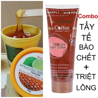 Combo Triệt Lông & Tẩy Tế Bào Chết (tặng kèm dụng cụ wax)