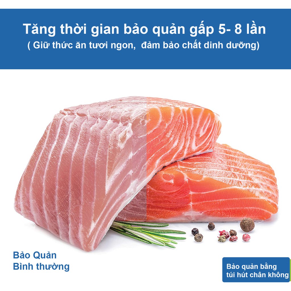 Túi hút chân không thực phẩm một mặt nhám dạng cuộn ELASHOUSE kích thước 25x500