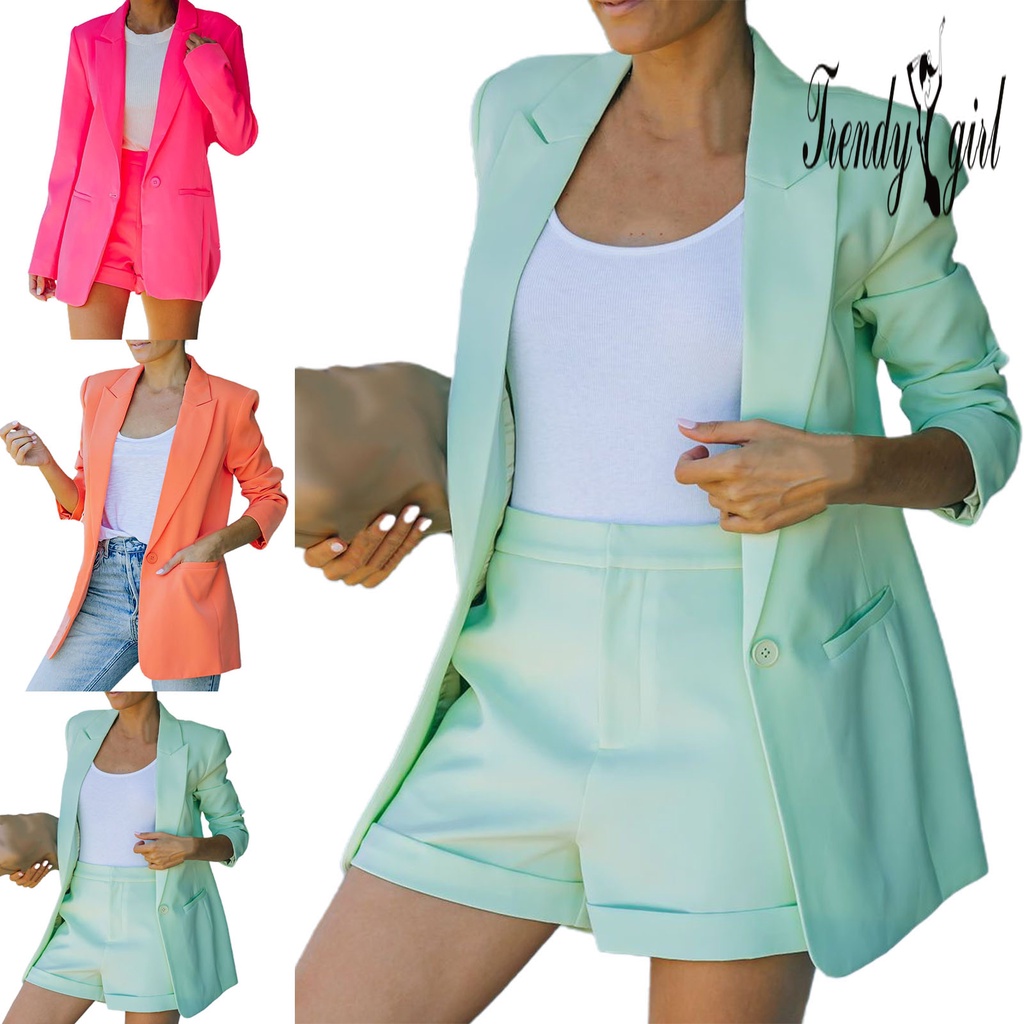 Áo KhoáC Blazer DàI Tay ThờI Trang Cho Nữ