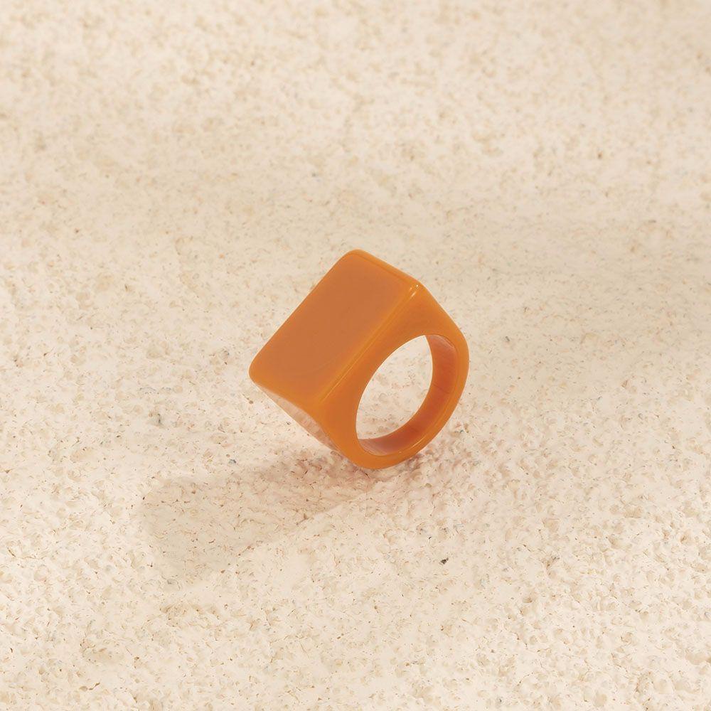 Nhẫn Nhựa Trong Suốt Màu Kẹo Trơn Họa Tiết Hình Học Thời Trang Cho Nam
