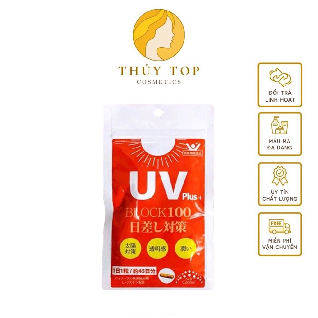 Viên Uống Chống Nắng UV Plus+ BLOCK 100 Nhật Bản