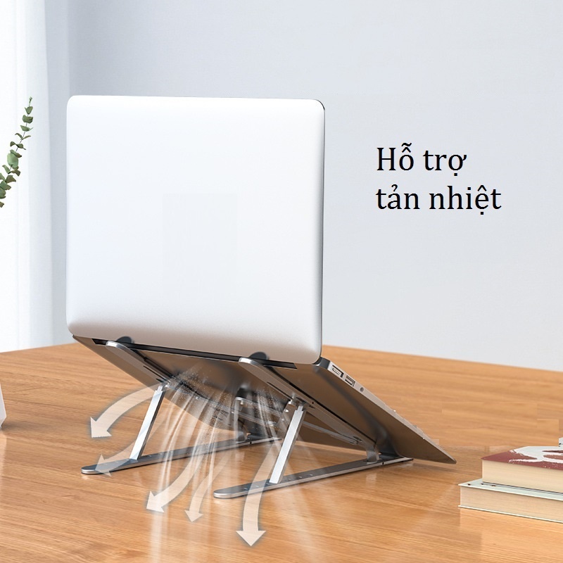 Giá đỡ tản nhiệt laptop nhôm gấp gọn điều chỉnh dành cho laptop ipad macbook surface