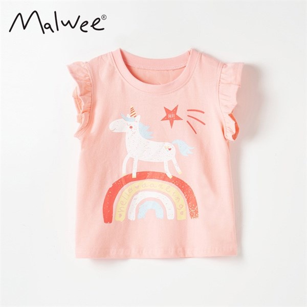 Áo thun hè cotton Pony cho bé gái 2-8 tuổi Mẫu mới 2022 - Little Maven Official Store