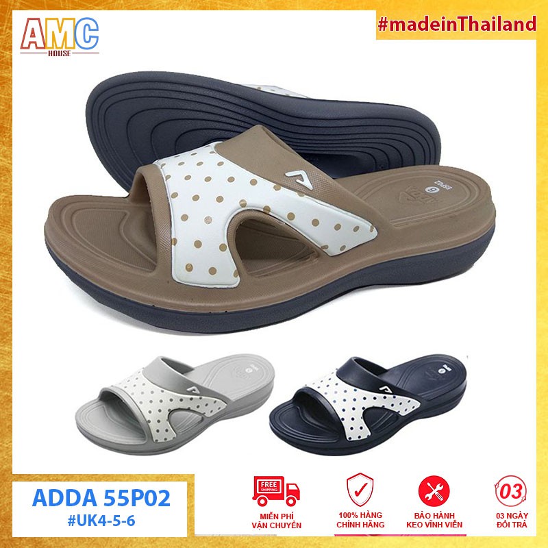 Dép nữ Thái Lan ADDA nhựa đúc quai ngang 55P02