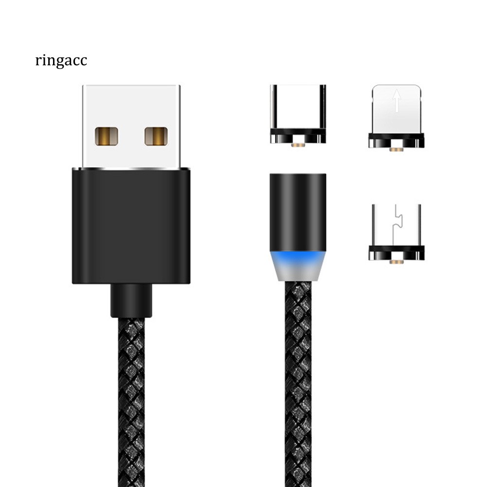 【RAC】Micro USB Type-C Magnetic Braided Charge Data Transfer Cable for Android iPhone