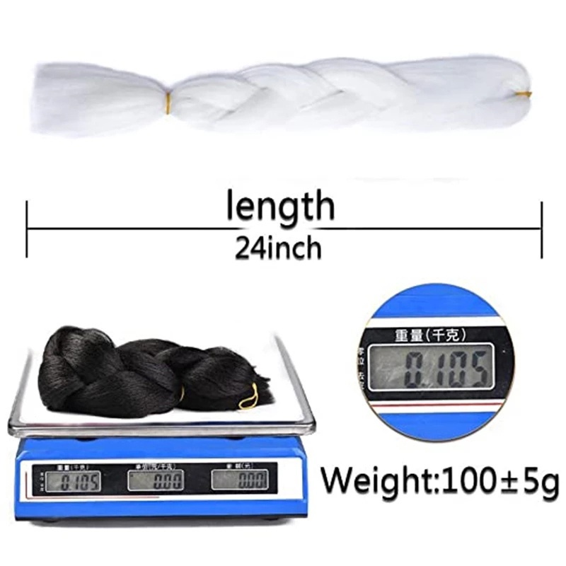 Bím Tóc Giả 24 "100G Màu Xám Tím Ombre Dành Cho Nữ