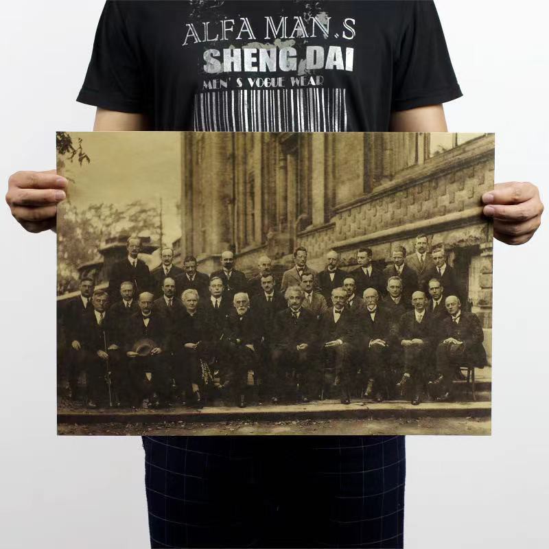 Áp Phích Dán Tường Trang Trí Nội Thất Hình Albert Kích Thước 51X35Cm