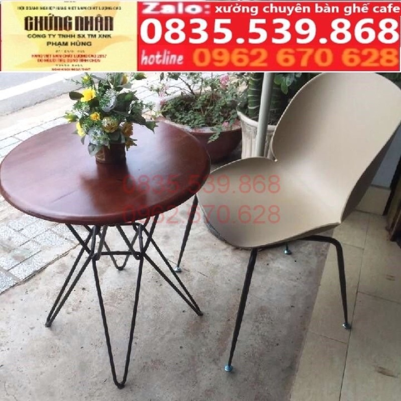 Bàn cafe cao 75cm đường  khính 60cm , xưởng chuyên bàn ghế cafe