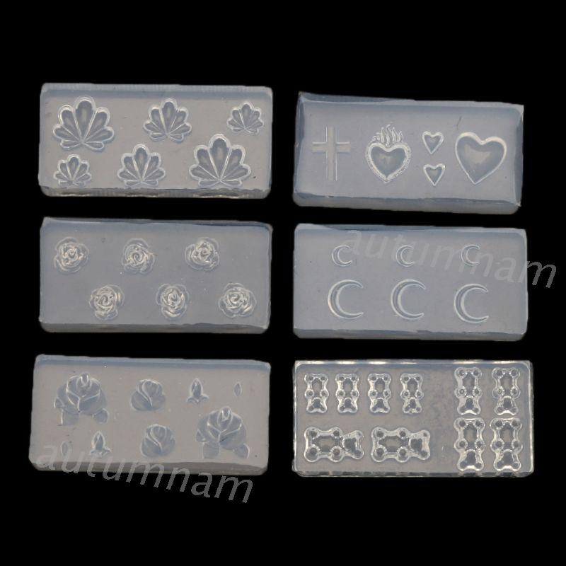 Set 6 Khuôn Trang Trí Móng Tay Nghệ Thuật Chuyên Dụng Chất Lượng Cao