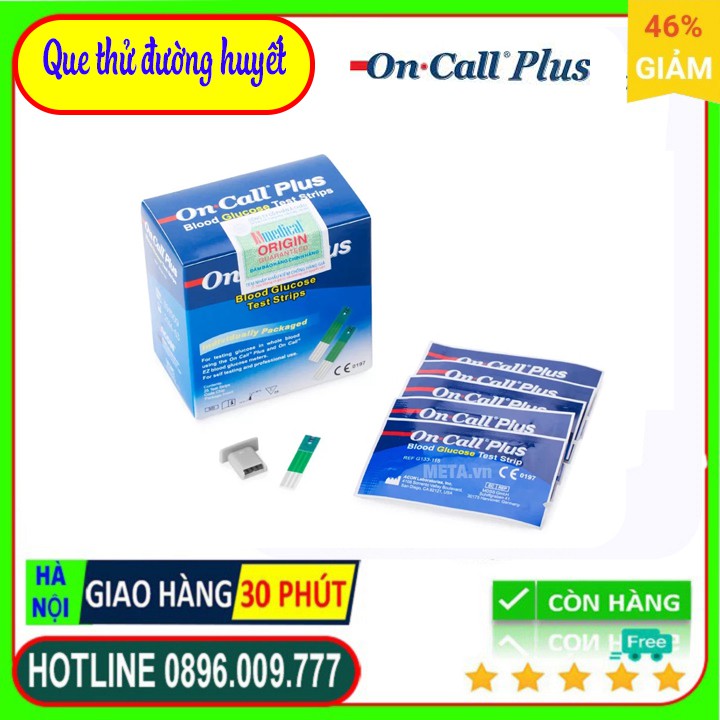 Máy Đo Đường Huyết Acon On Call Plus + Tặng hộp 25 que thử và hộp 50 kim chích máu