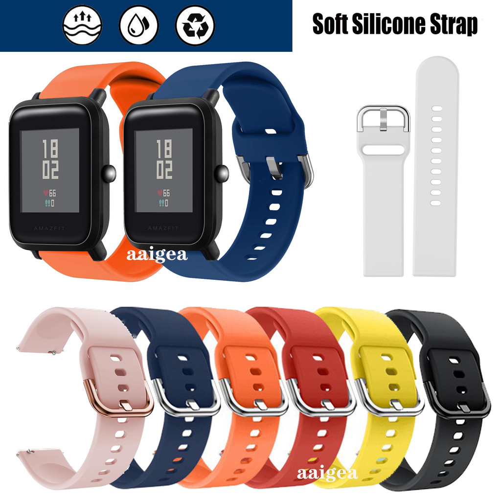 Soft Silicone Strap Band for Huami Amazfit Bip 3 Pro Lite S U / GTS4 GTS3 GTS2 mini GTS 2e / Neo / GTR 42mm