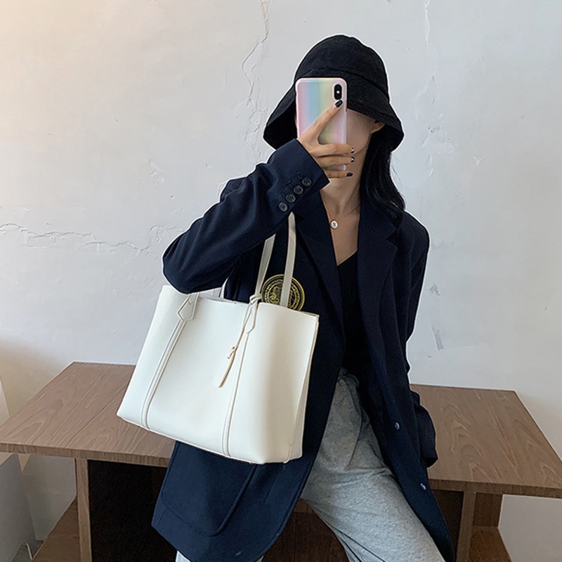 Túi Tote Đeo Vai Phong Cách Retro Đơn Giản Cho Nữ