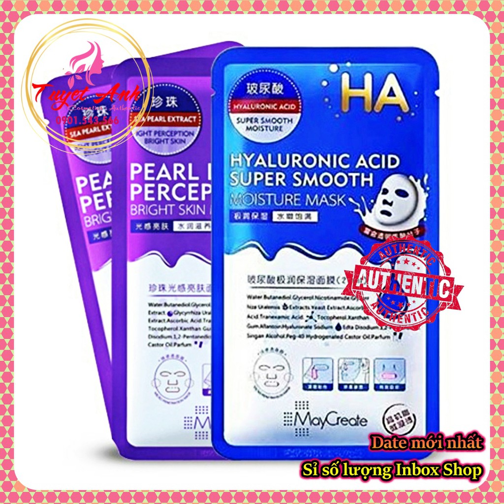 Mặt Nạ HA Mask Maycreate  (Miếng) Hyaluronic Acid