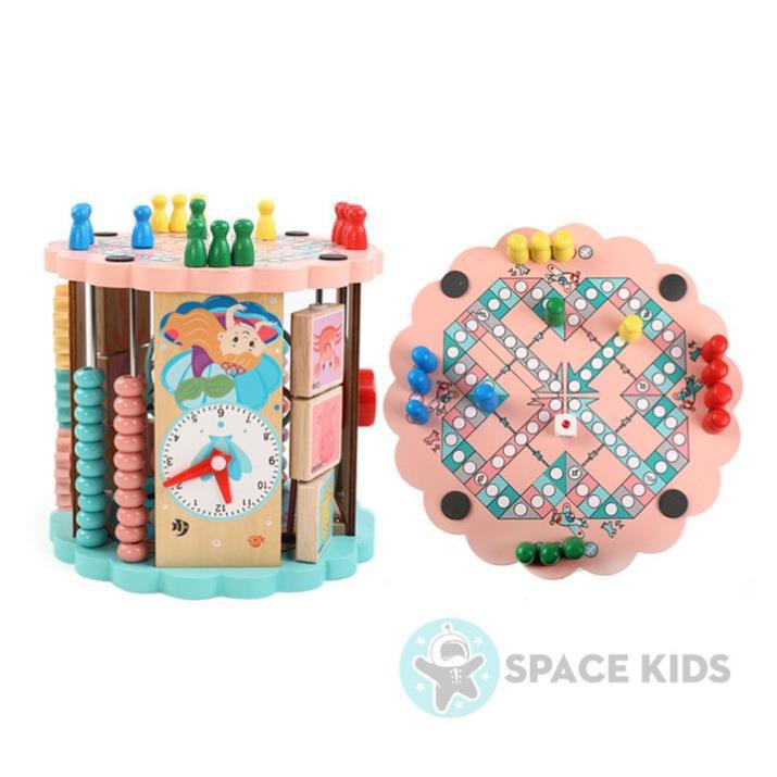 Đồ chơi gỗ cho bé Space Kids Hộp đồ chơi gỗ đa năng thông minh cho trẻ vui chơi phát triển trí tuệ