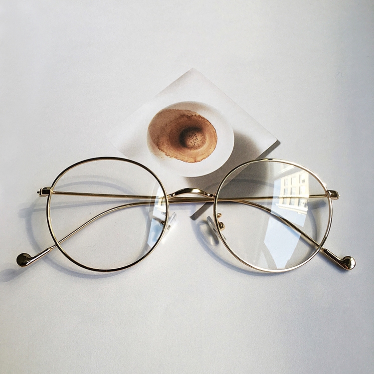 Trendy Vintage Round Frame Clear Lens Women Men Computer Glasses | BigBuy360 - bigbuy360.vn