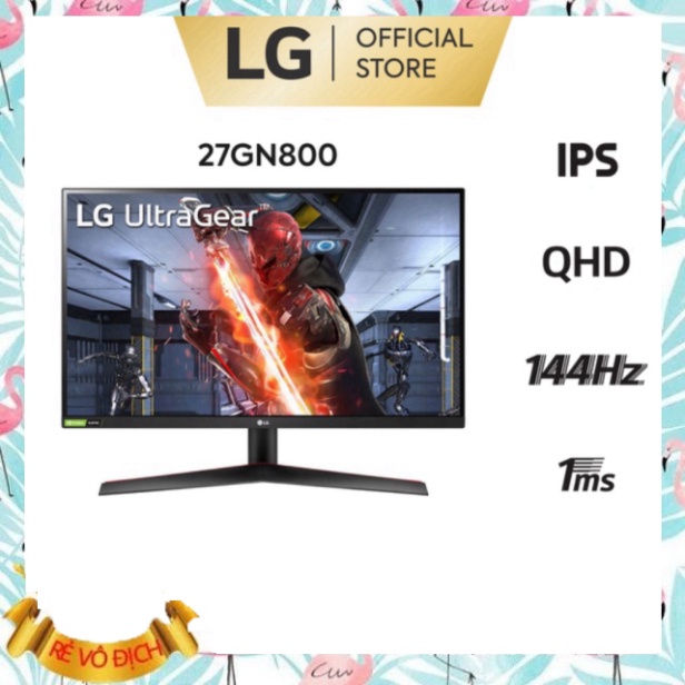 Màn Hình LG 27GN800-B 27'' 1ms 144Hz IPS QHD UltraGear™ - Hàng Chính Hãng (SALE GIỜ VÀNG)