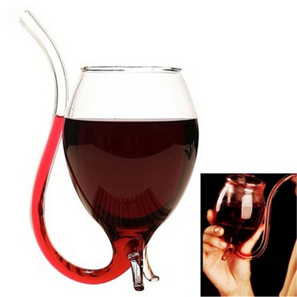 The Vampire Wine Glass Comes With A Super Convenient Mouth