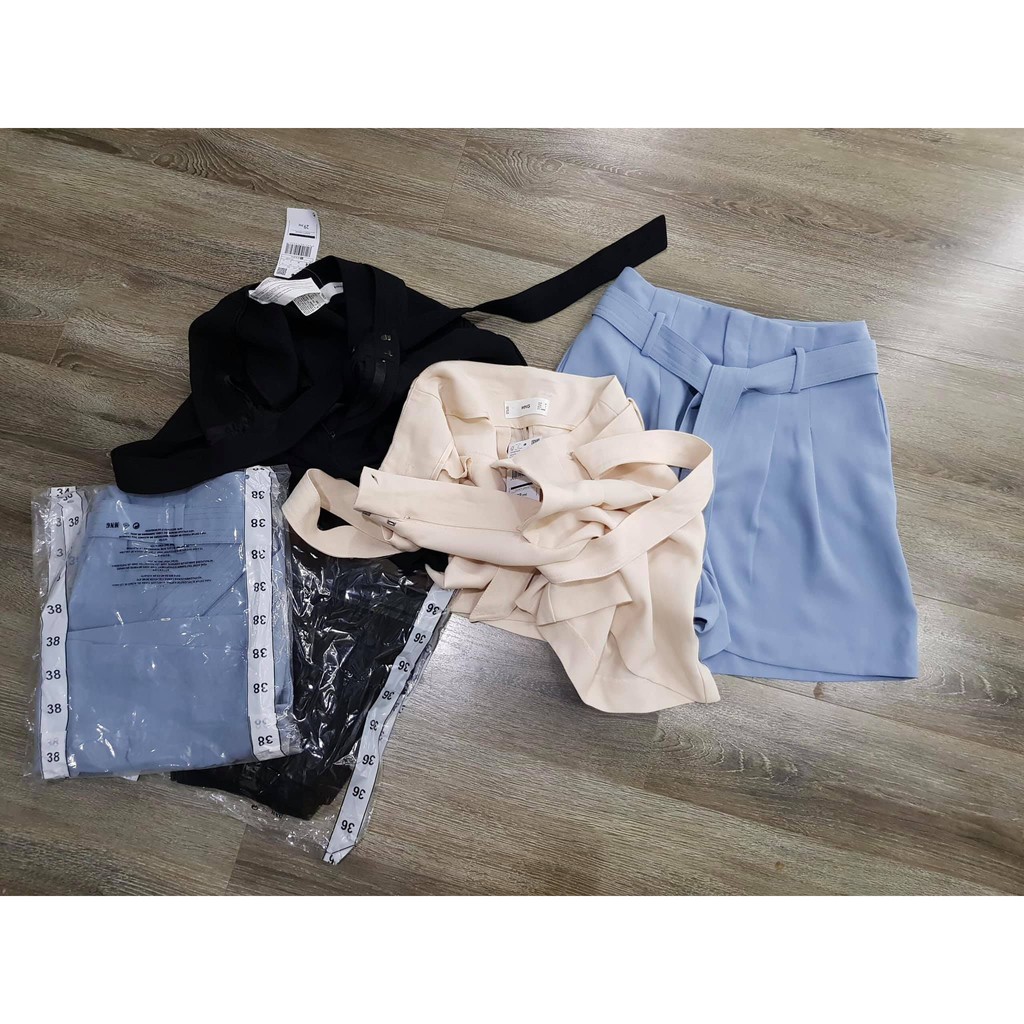 Quần short 03 màu kèm belt thắt nơ - chuẩn dư xịn