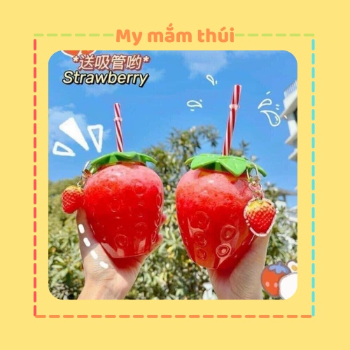 [ Sẵn ] 🍓Bình nước trái dâu🍓
