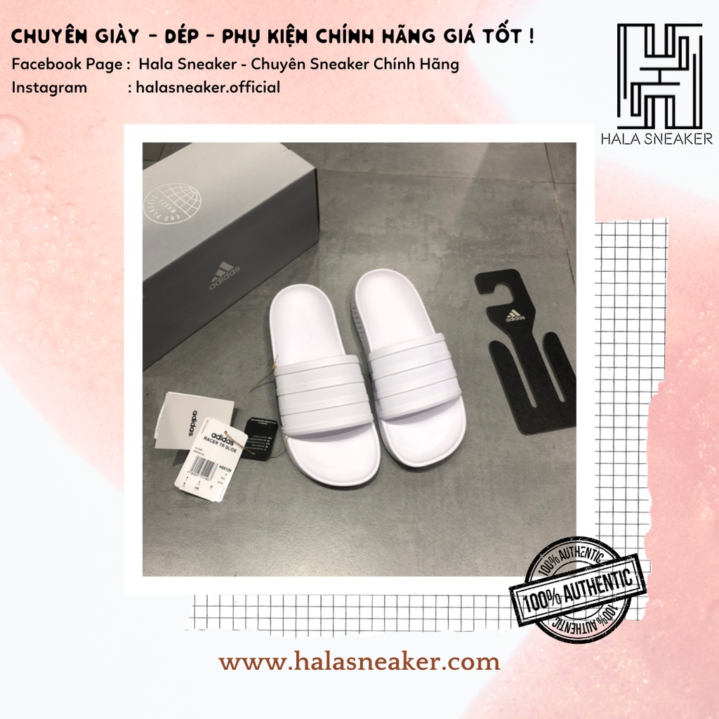 Dép Adidas Chính Hãng Racer TR White H05126 - Dép Quai Ngang Nam Nữ Trắng Authentic Slides - Hala Sneaker