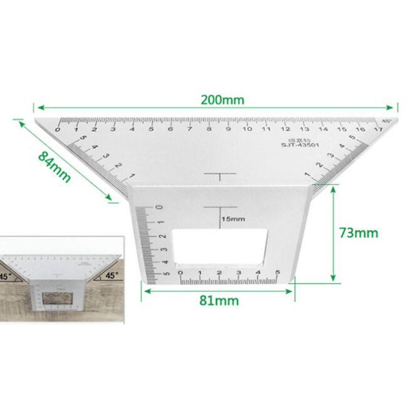 Thước Đo Góc 45 / 90 Độ Đa Năng Chuyên Dụng Cho Chế Biến Gỗ