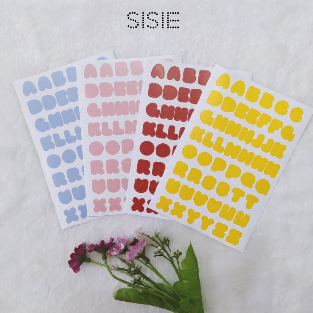 SS38 - Sticker dán chữ cái, số