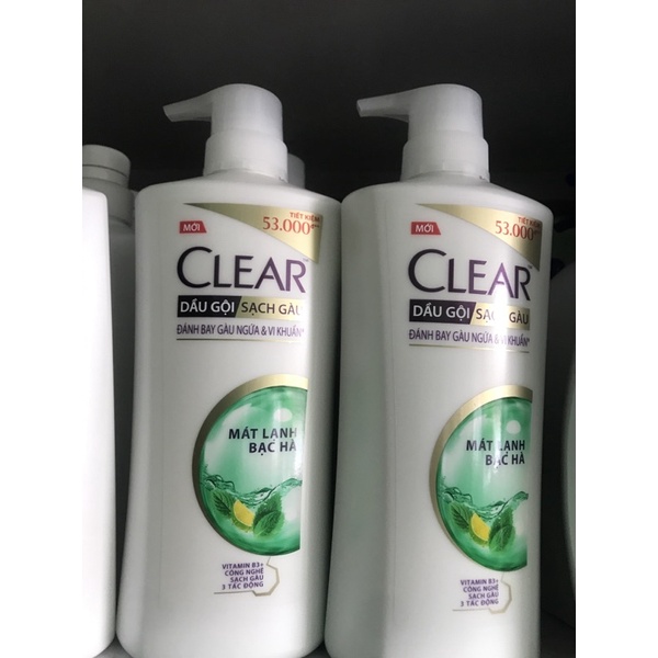 Dầu gội sạch gàu Clear mát lạnh bạc hà 650g