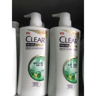 Dầu gội sạch gàu Clear mát lạnh bạc hà 900g