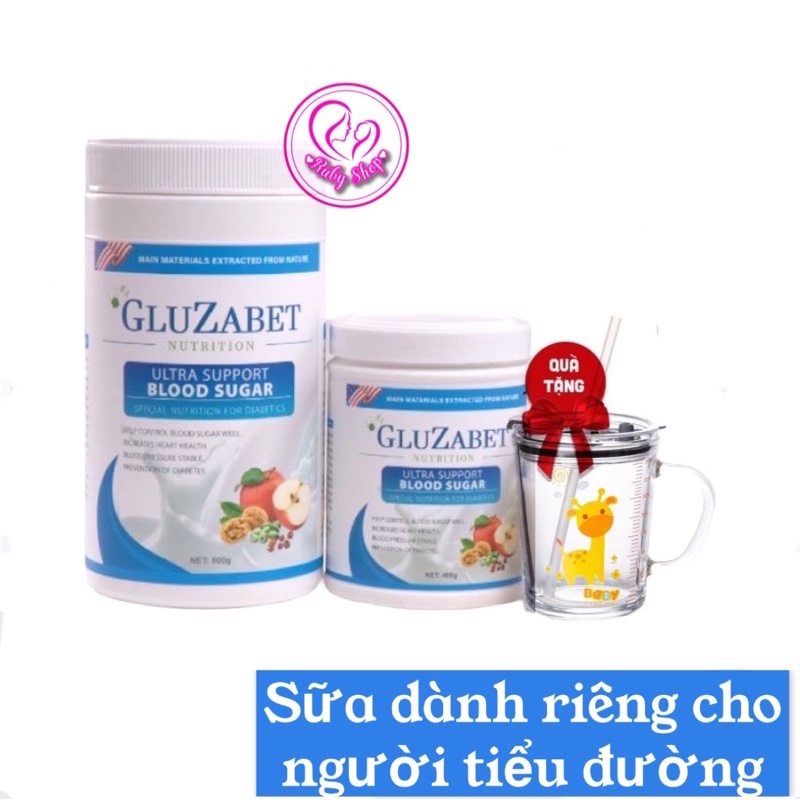 Sữa non tiểu đường Gluzabet ổn định đường huyết, ăn ngon ngủ ngon+ tặng ly