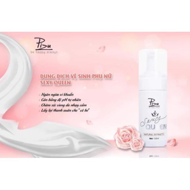 [HÀNG CHÍNH HÃNG] Bộ Đôi Phòng The Dung Dịch Vệ Sinh SEXY QUEEN PIZU 120ml &amp; Nước Hoa Vùng Kín MINIGARDEN 5ml