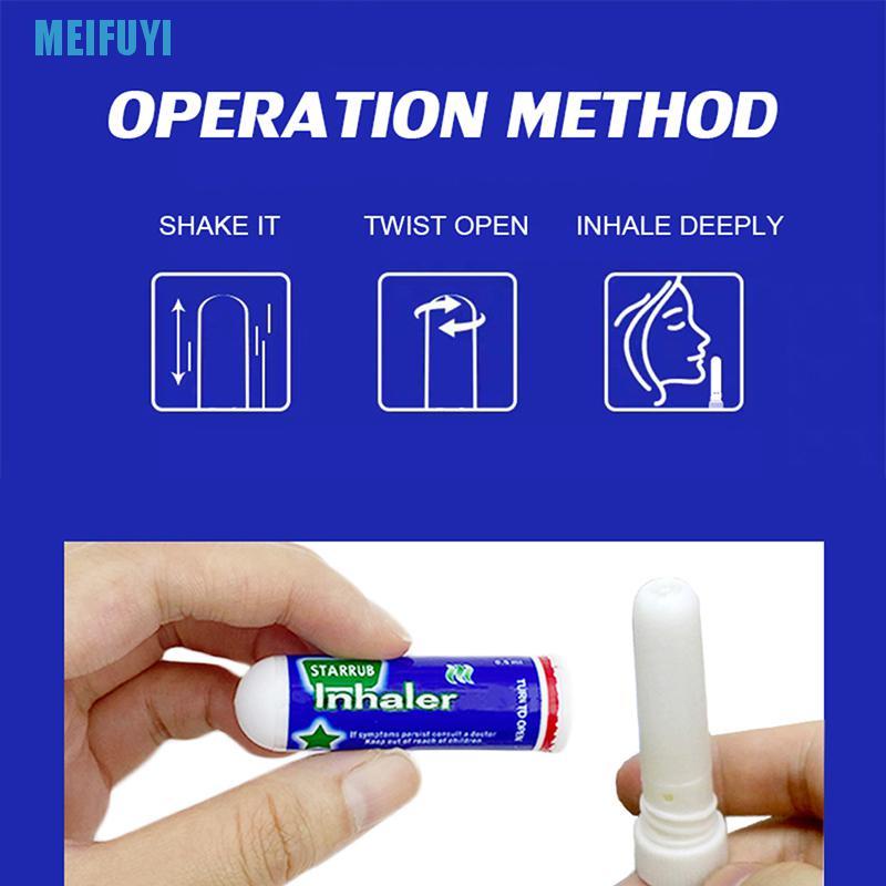 [Hàng mới về] Bộ 5 ống tinh dầu hít mũi Starrub giảm tình trạng kích ứng mũi bằng thảo dược tự nhiên 439v