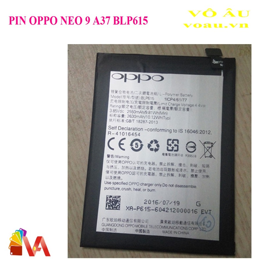 Pin Oppo Neo 9 A37 BLP615 - Dung lượng 2630mAh