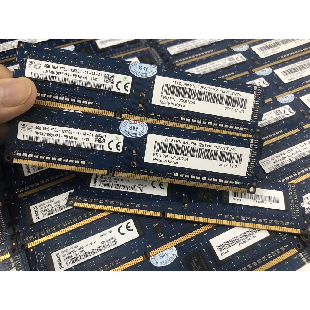 Ram Hynix Samsung Kingston DDR3 8GB 1600MHz PC3L-12800U 1.35V Dùng Cho Máy Tính Để Bàn PC Desktop